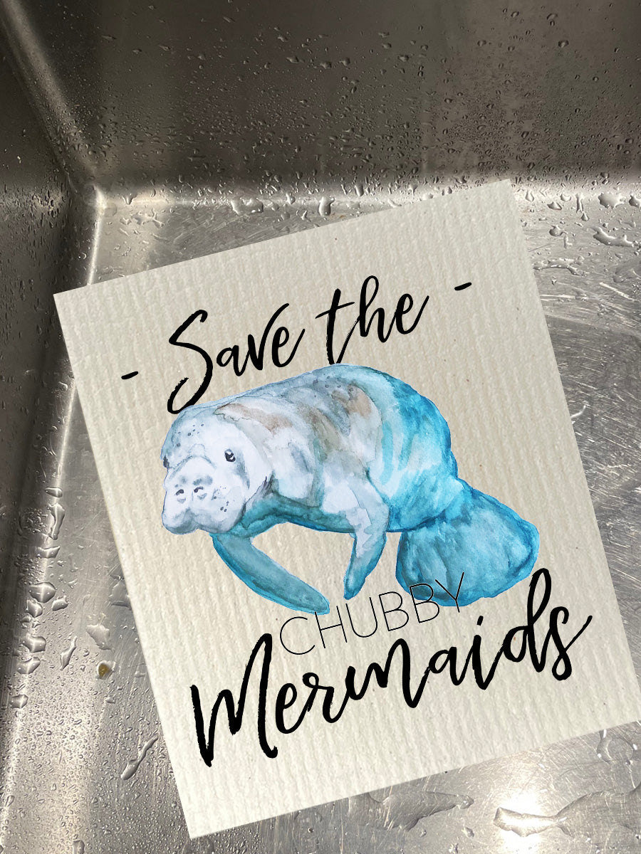 Chubby Mermaids Dishcloth Set