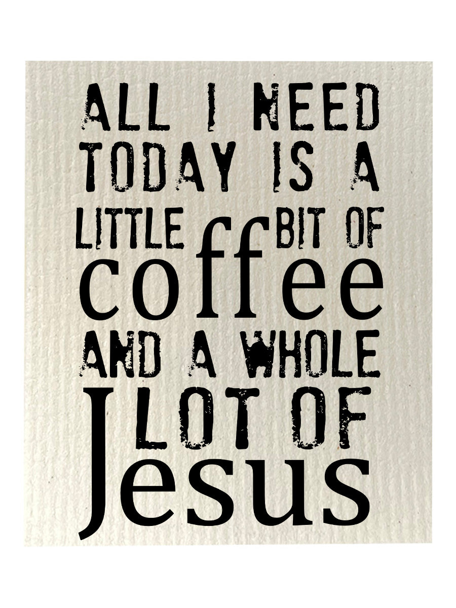 A little Coffee, A Whole Lot of Jesus Dishcloth Set
