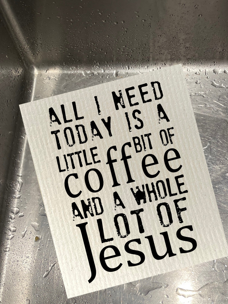 A little Coffee, A Whole Lot of Jesus Dishcloth Set