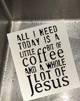 A little Coffee, A Whole Lot of Jesus -  Bio-degradable Cellulose Dishcloth Set of 2