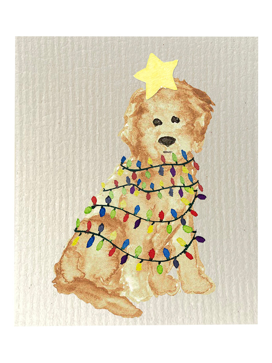 Christmas Lit Doodle Dishcloth Set