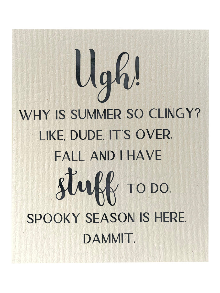 Clingy Summer, Spooky Season Is Here Dishcloth Set