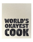 World's Okayest Cook -  Bio-degradable Cellulose Dishcloth Set of 2