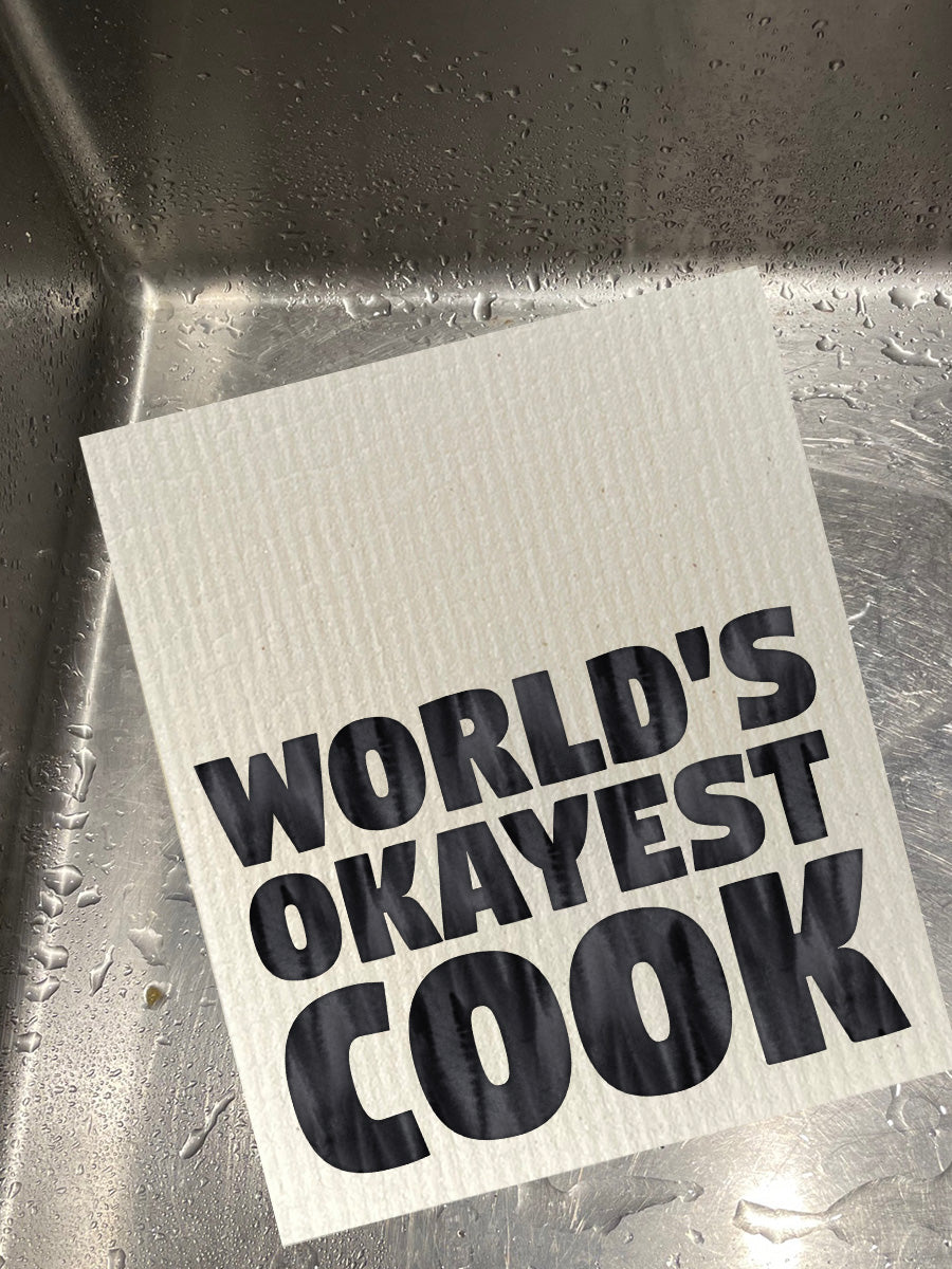 World's Okayest Cook Dishcloth Set
