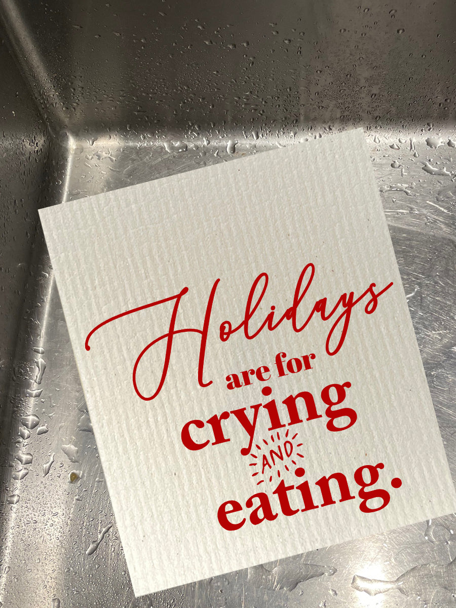 Crying and Eating Dishcloth Set