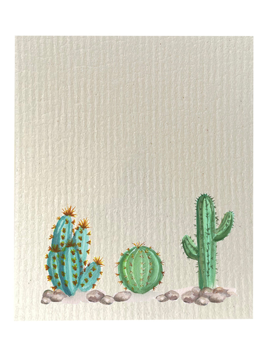 Cacti Trio Bio-degradable Cellulose Dishcloth Set of 2