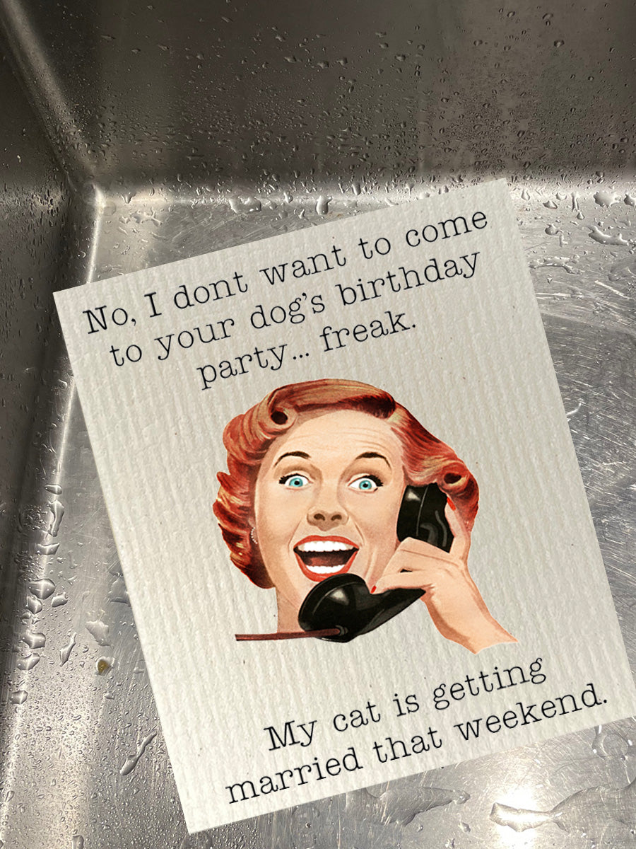 Dog's Birthday Party Dishcloth Set