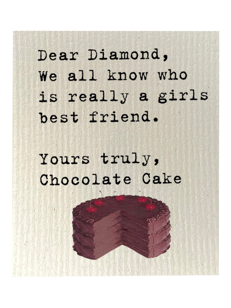 Dear Diamond, Chocolate Cake Dishcloth Set