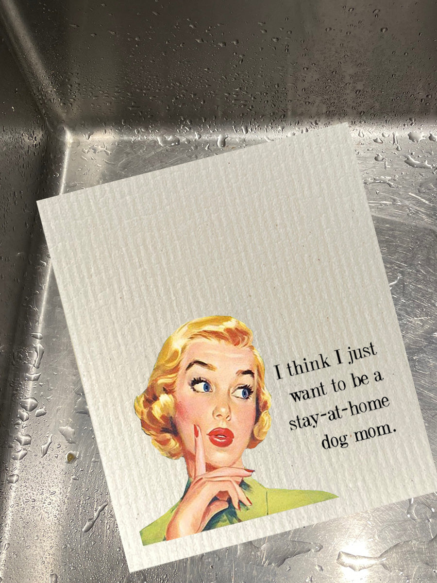 Stay At Home Dog Mom Dishcloth Set