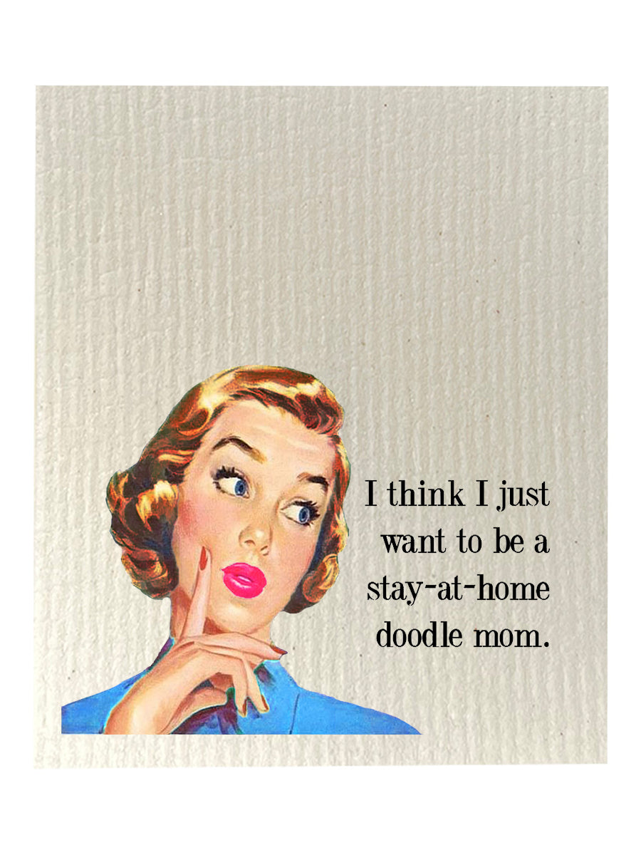 Stay At Home Doodle Mom Dishcloth Set