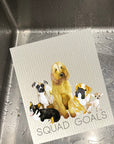 Dog Squad Goals Bio-degradable Cellulose Dishcloth Set of 2