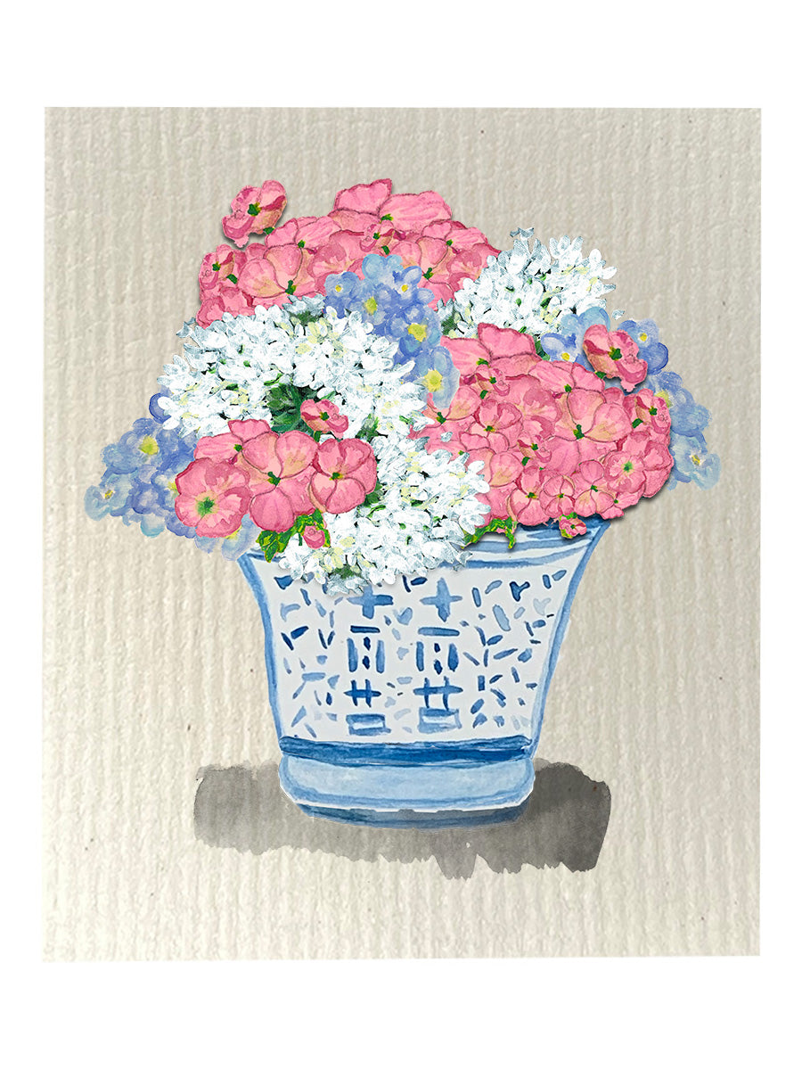 Floral Arrangement Dishcloth Set