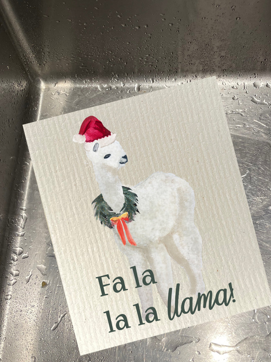 Fa la la llama Dishcloth Set