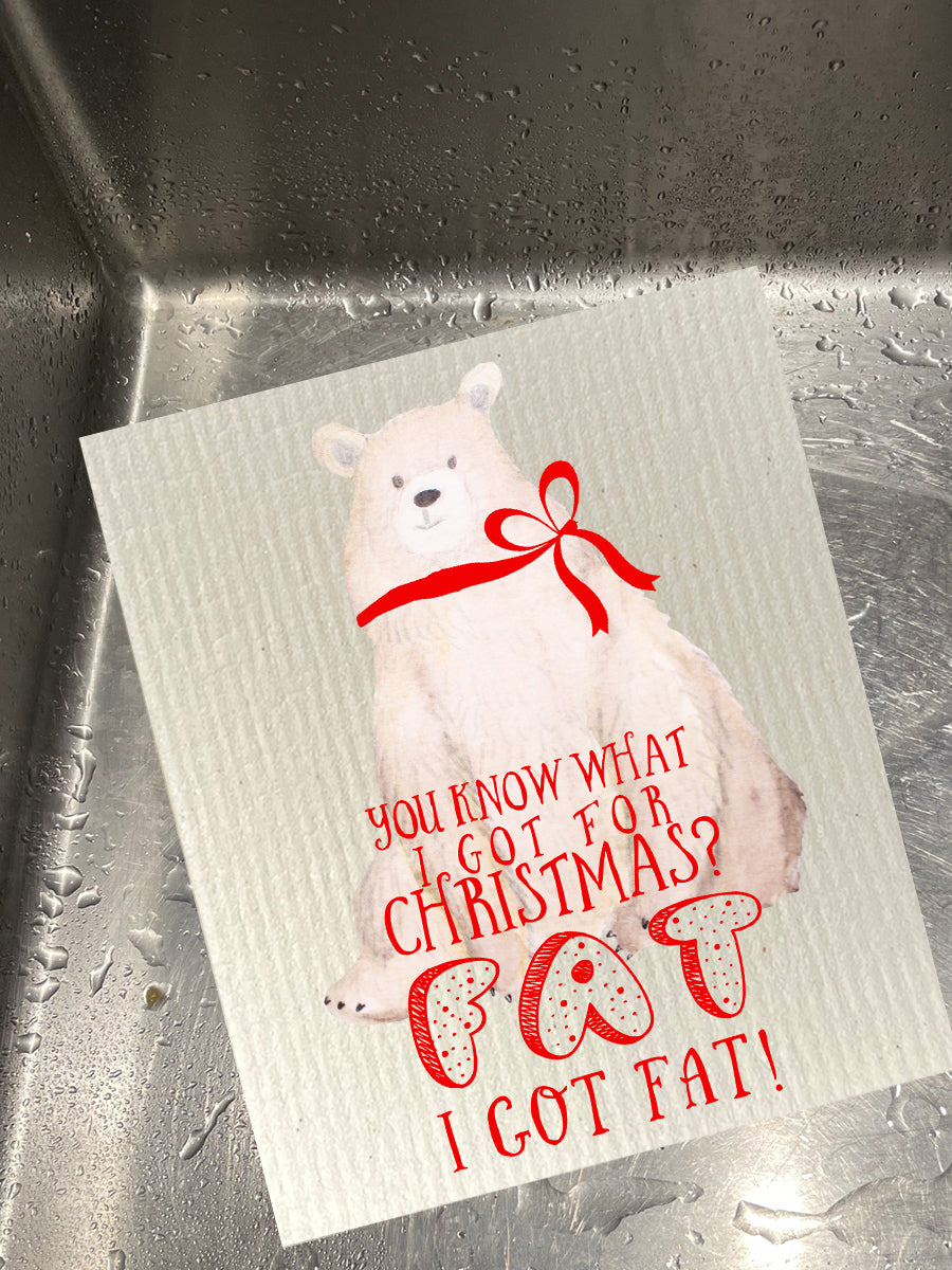 Fat Christmas Dishcloth Set