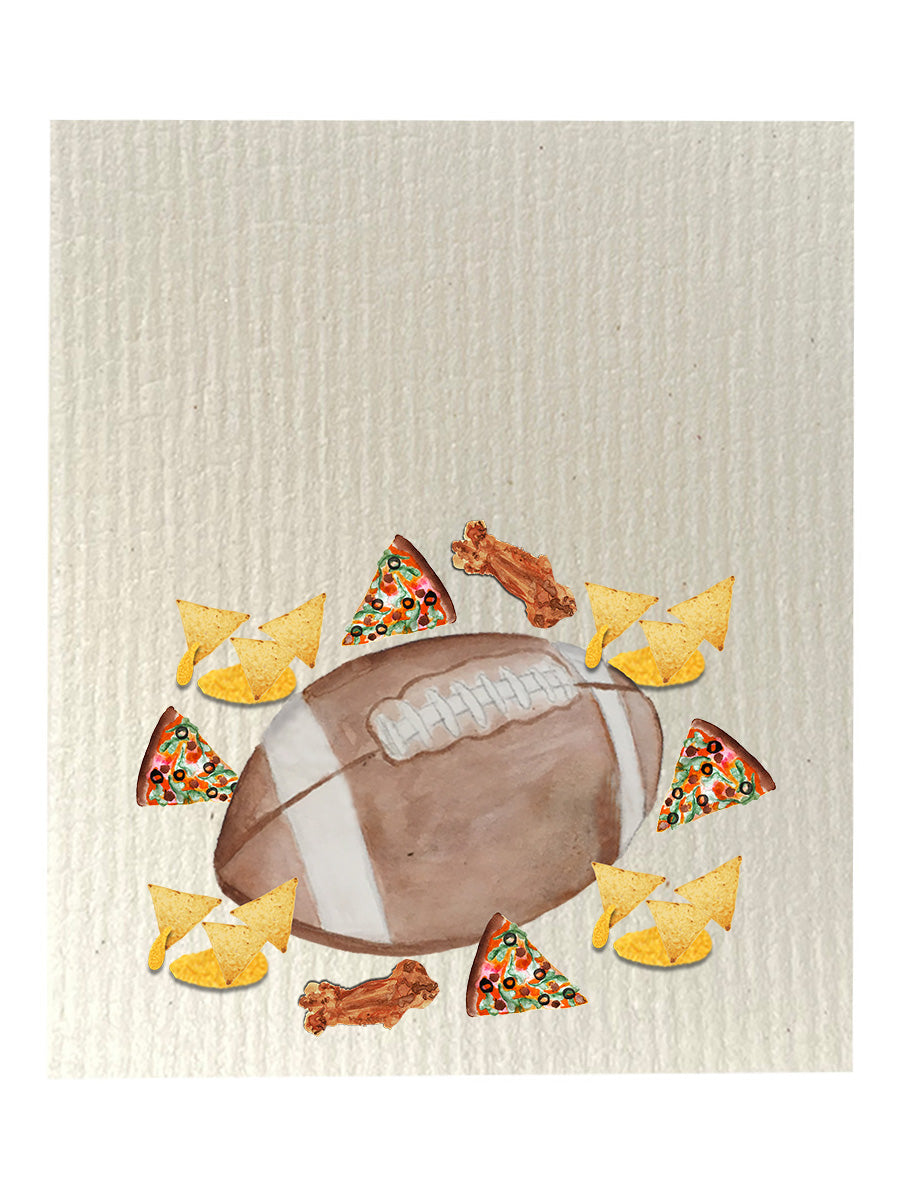 Football and Food Dishcloth Set