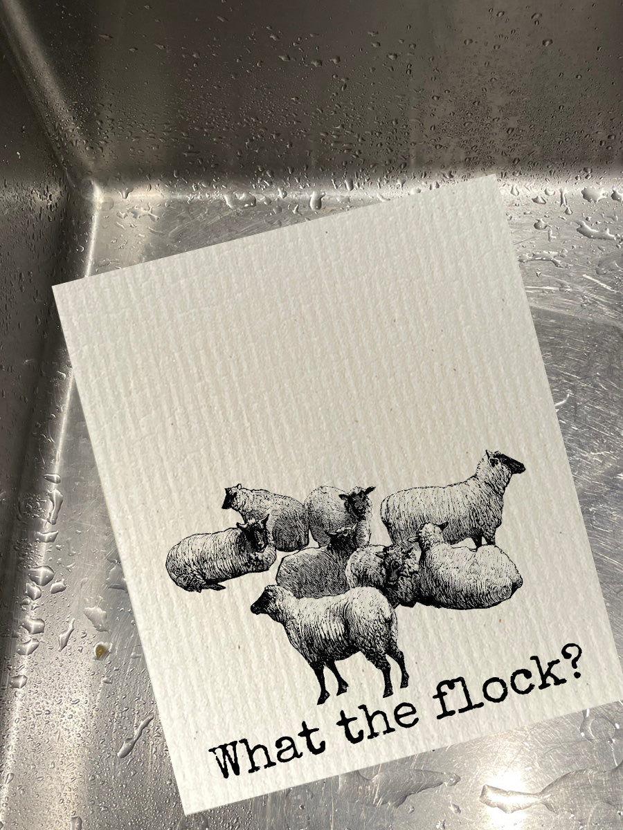 What The Flock Dishcloth Set