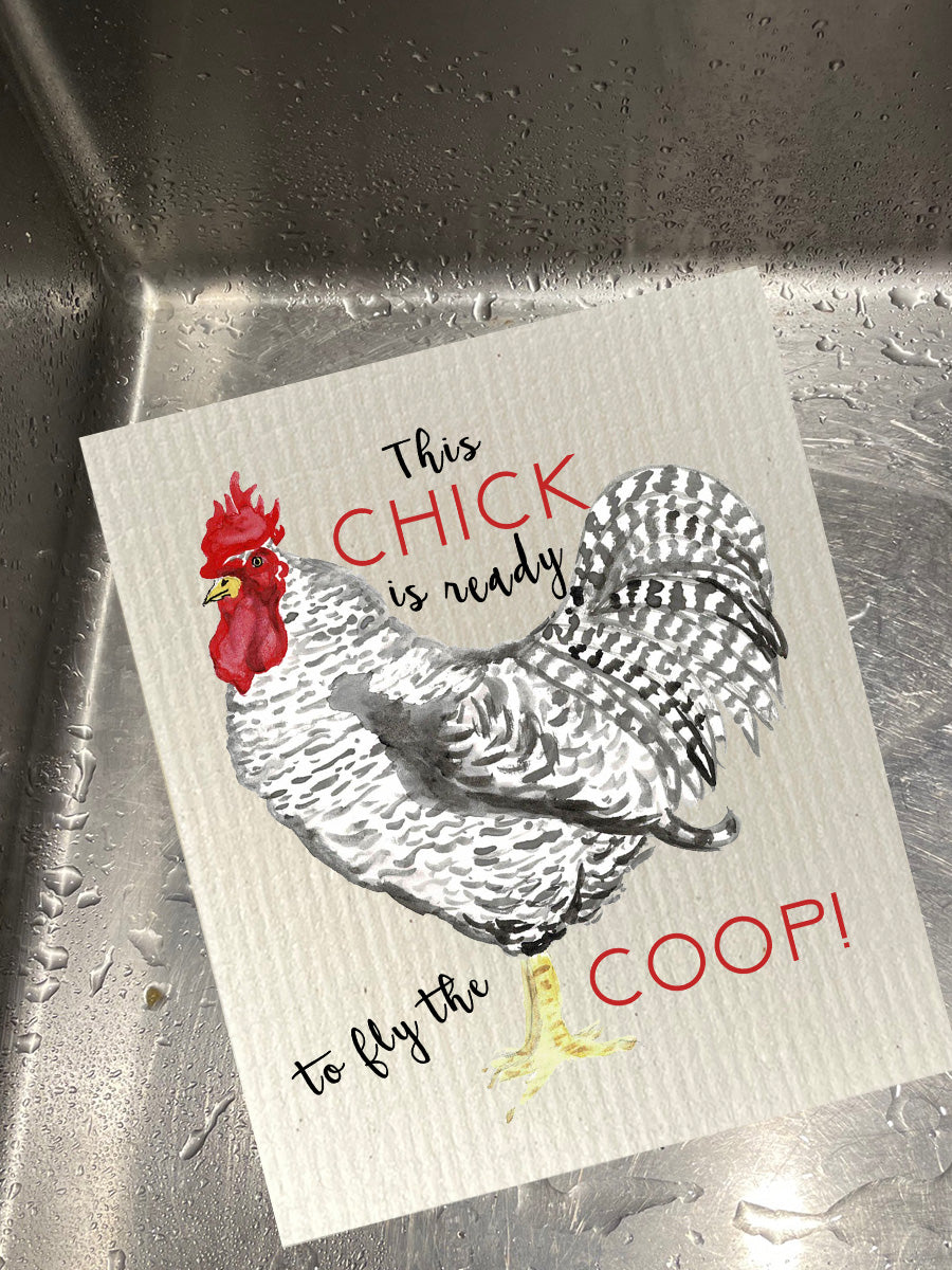 Fly The Coop Dishcloth Set