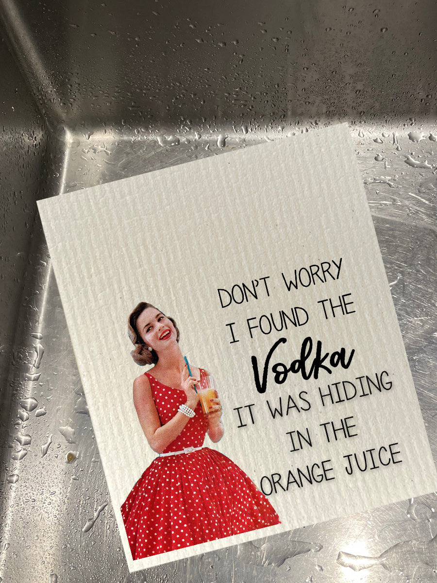 I Found The Vodka Dishcloth Set