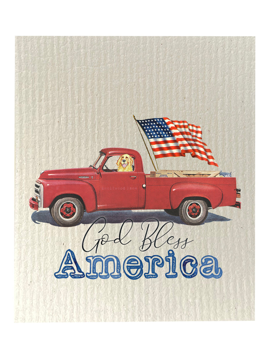 God Bless America Dishcloth Set