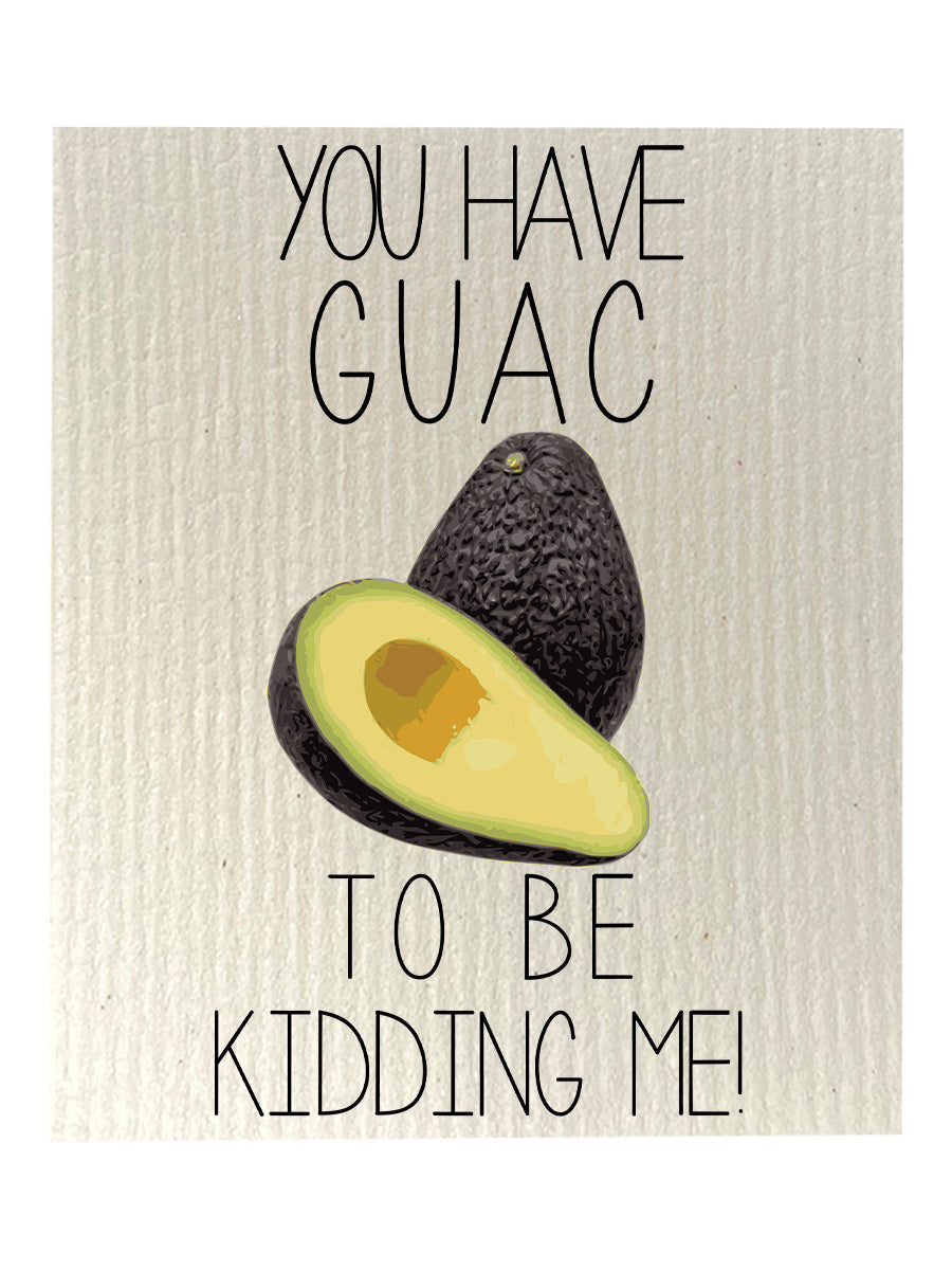 Guac To Be Kidding Me Bio-degradable Cellulose Dishcloth Set of 2