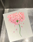 Pink Hydrangea -  Bio-degradable Cellulose Dishcloth Set of 2