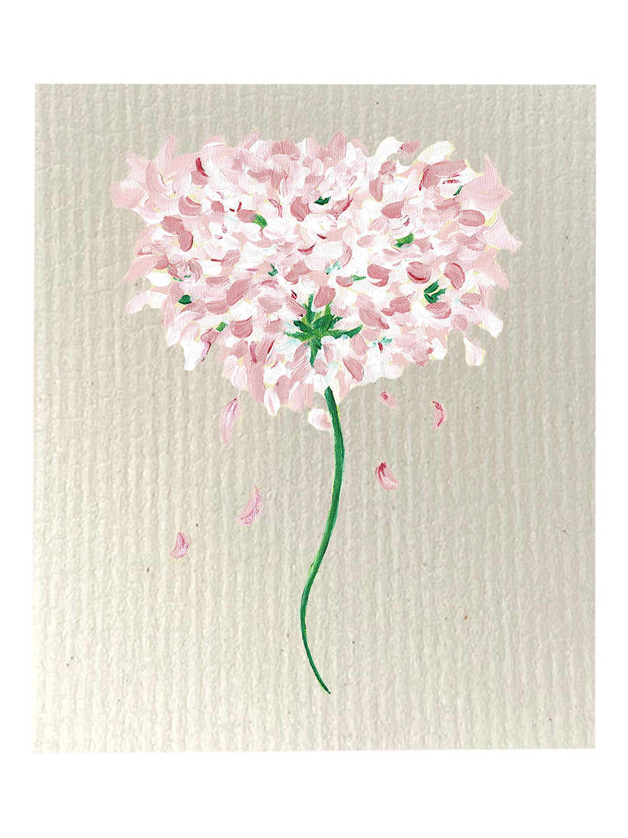 Light Pink Hydrangea Dishcloth Set