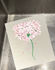 Light Pink Hydrangea -  Bio-degradable Cellulose Dishcloth Set of 2