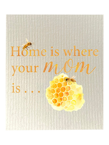 Home Is Where Mom Is Bio-degradable Cellulose Dishcloth Set of 2