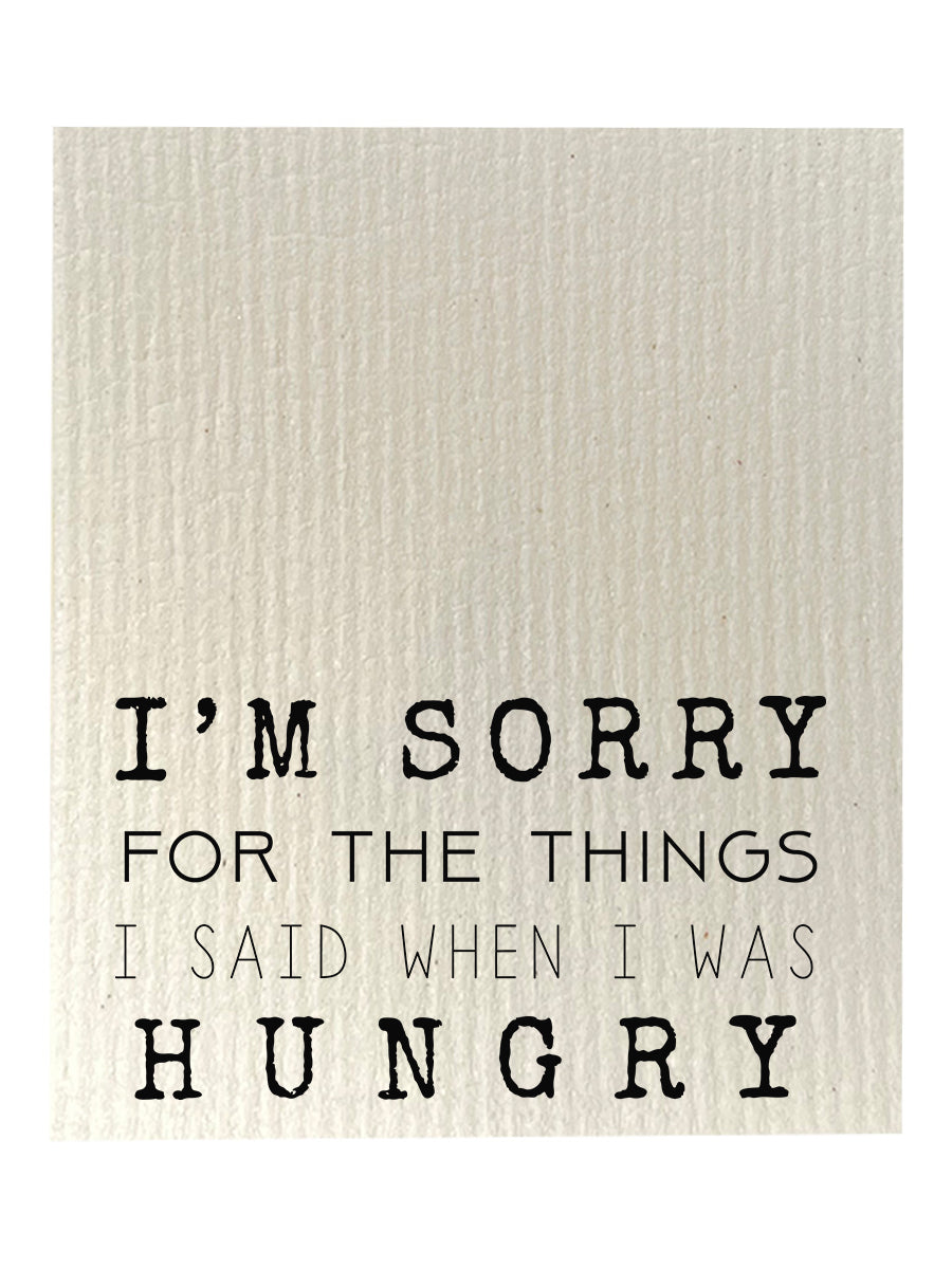 Things I Said When I Was Hungry Bio-degradable Cellulose Dishcloth Set of 2