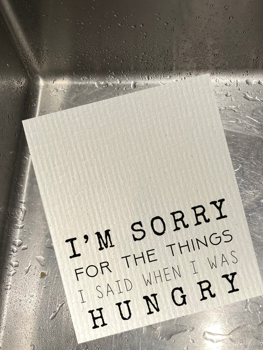 Things I Said When I Was Hungry Bio-degradable Cellulose Dishcloth Set of 2