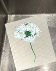 White Hydrangea -  Bio-degradable Cellulose Dishcloth Set of 2