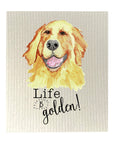 Life Is Golden Bio-degradable Cellulose Dishcloth Set of 2