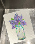 Lilacs In A Bottle -  Bio-degradable Cellulose Dishcloth Set of 2