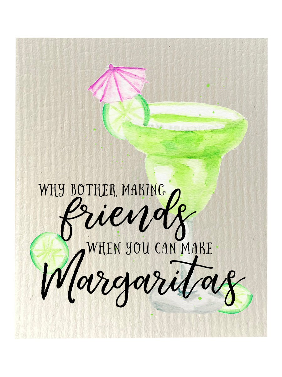 Margaritas Bio-degradable Cellulose Dishcloth Set of 2