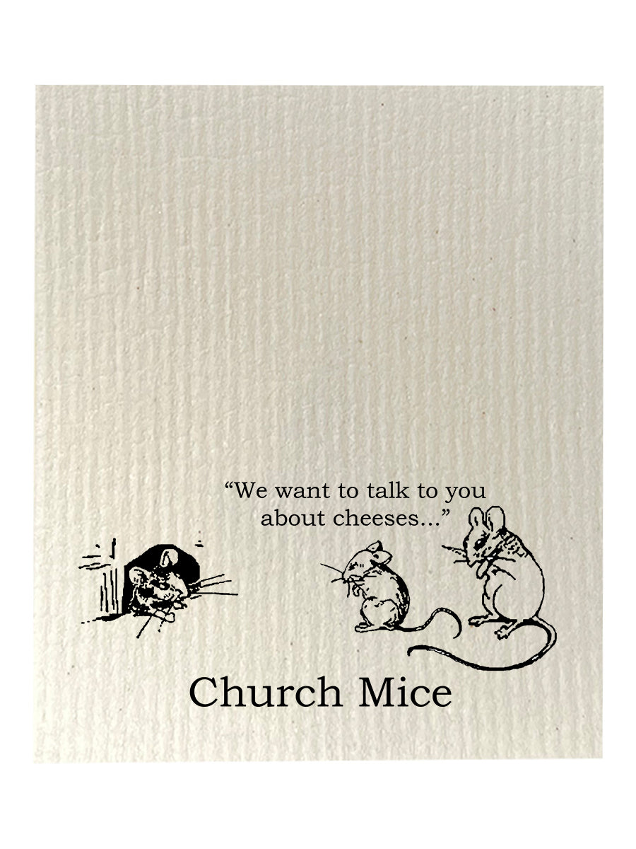 Church Mice -  Bio-degradable Cellulose Dishcloth Set of 2