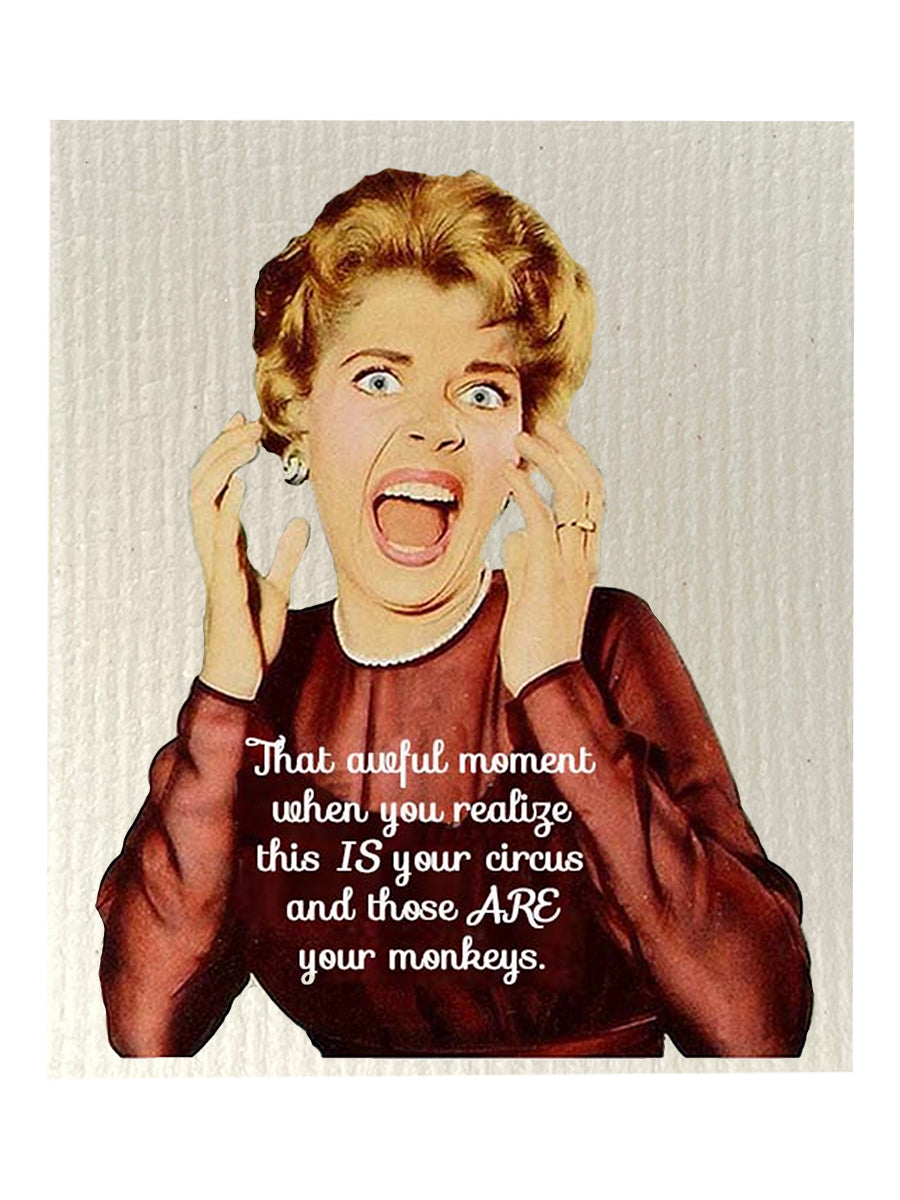 This Is Your Circus Bio-degradable Cellulose Dishcloth Set of 2