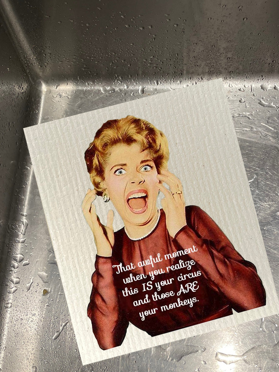 This Is Your Circus Bio-degradable Cellulose Dishcloth Set of 2