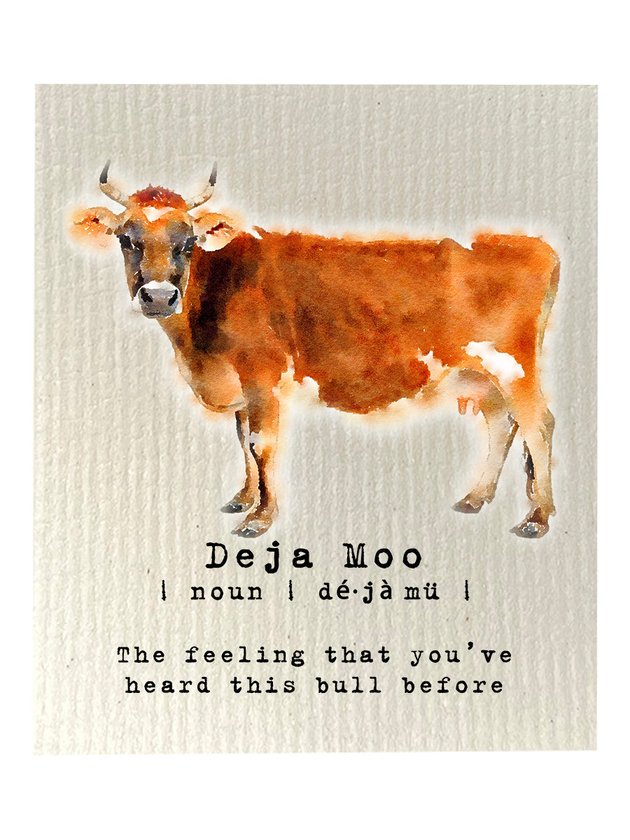 Deja Moo Dishcloth Set