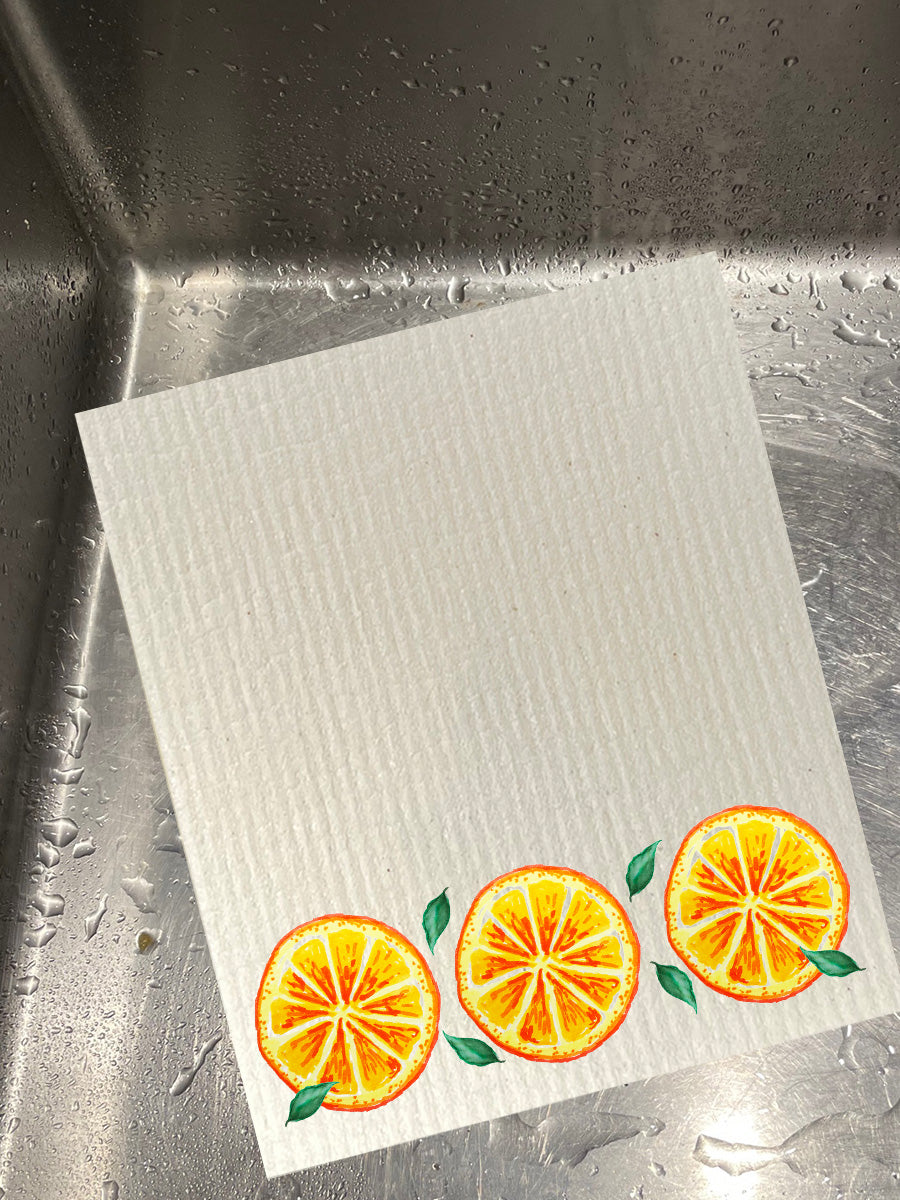 Orange Slices Dishcloth Set