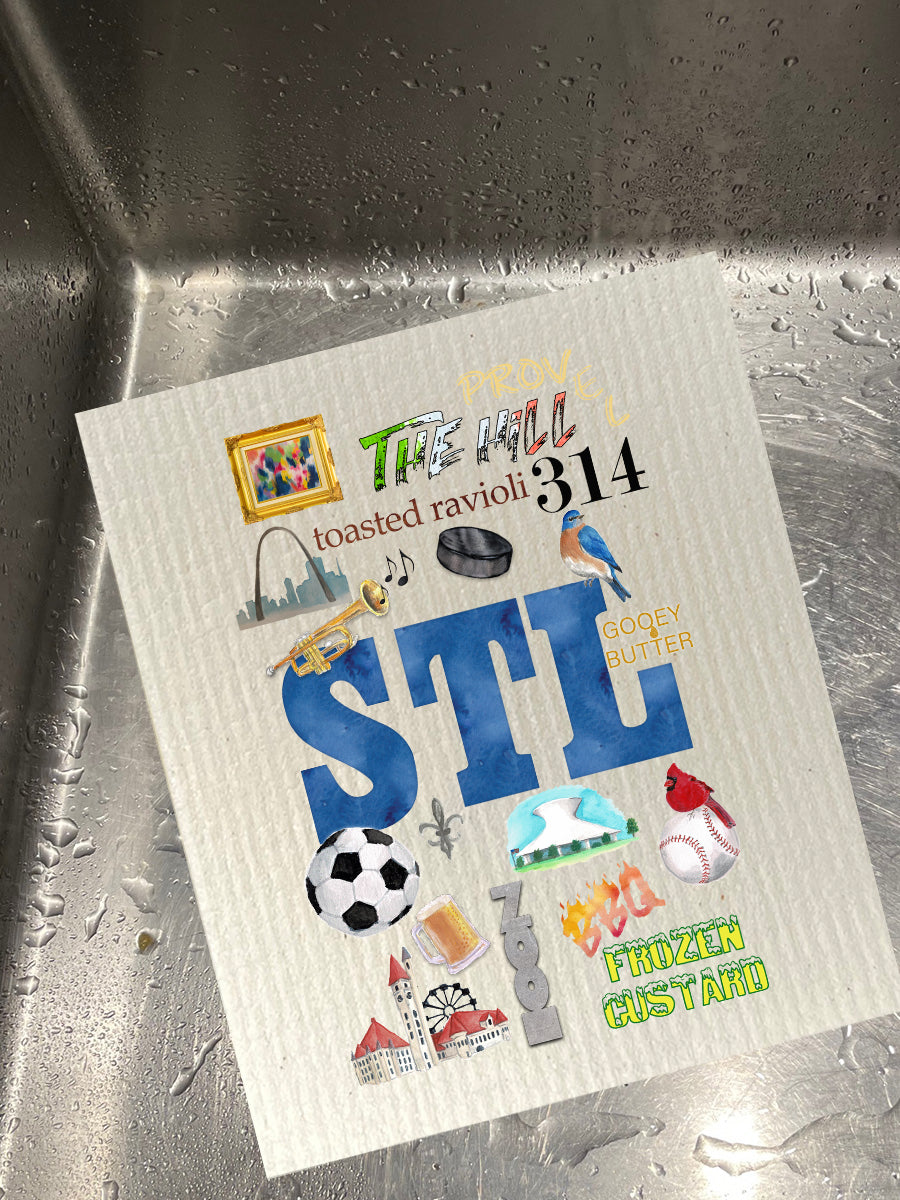 STL Collage Color Dishcloth Set