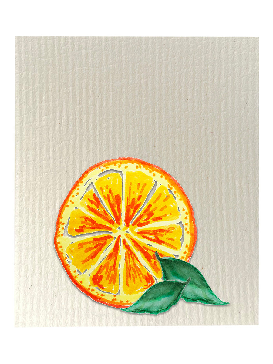 Orange Slice Dishcloth Set