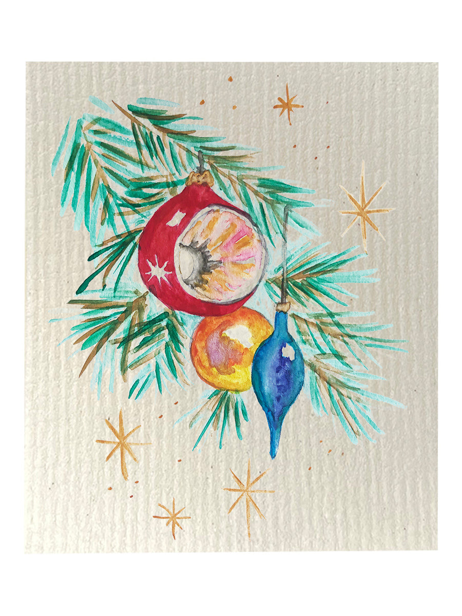 Vintage Ornaments Dishcloth Set