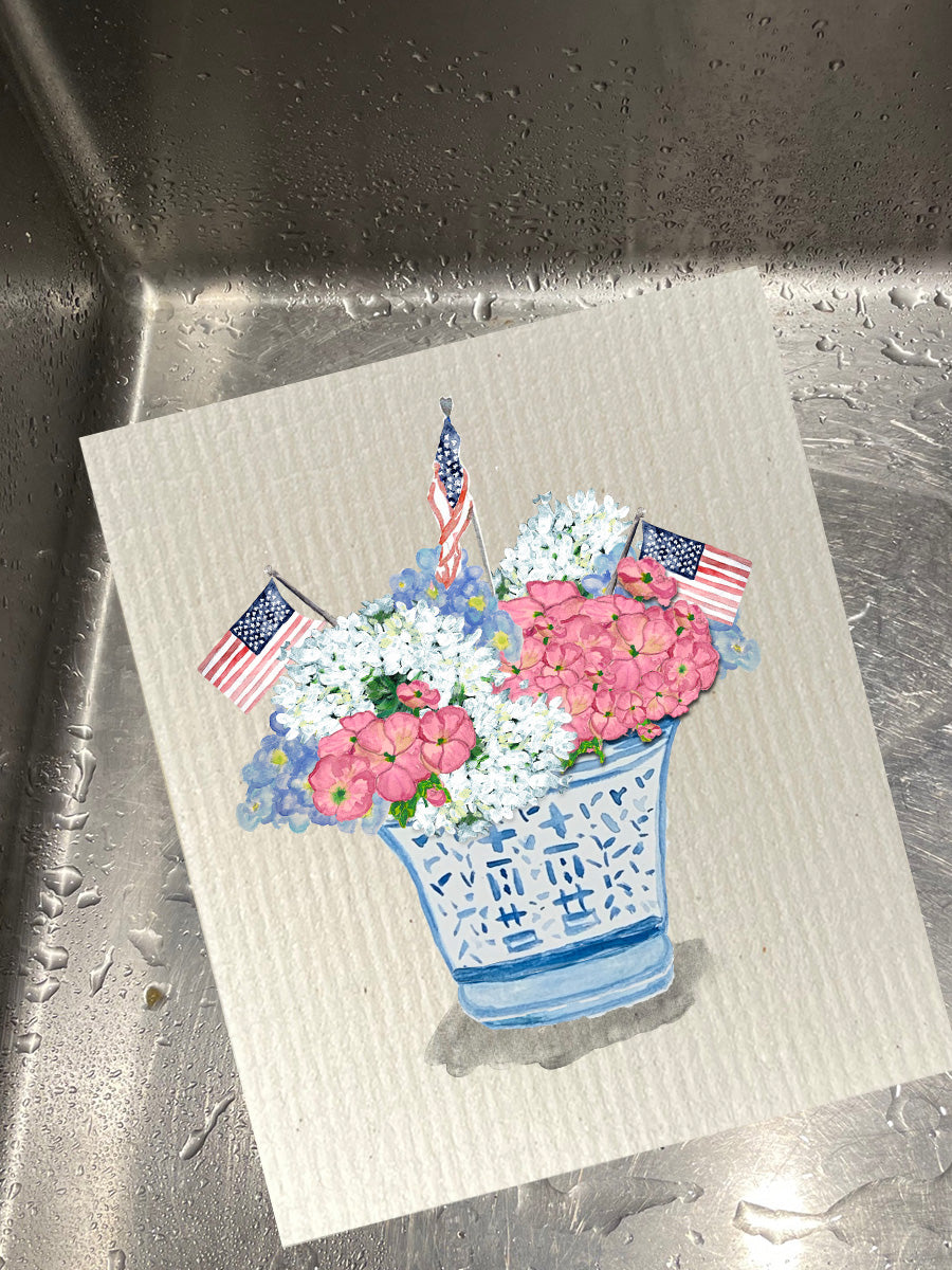 Patriotic Arrangement Dishcloth Set