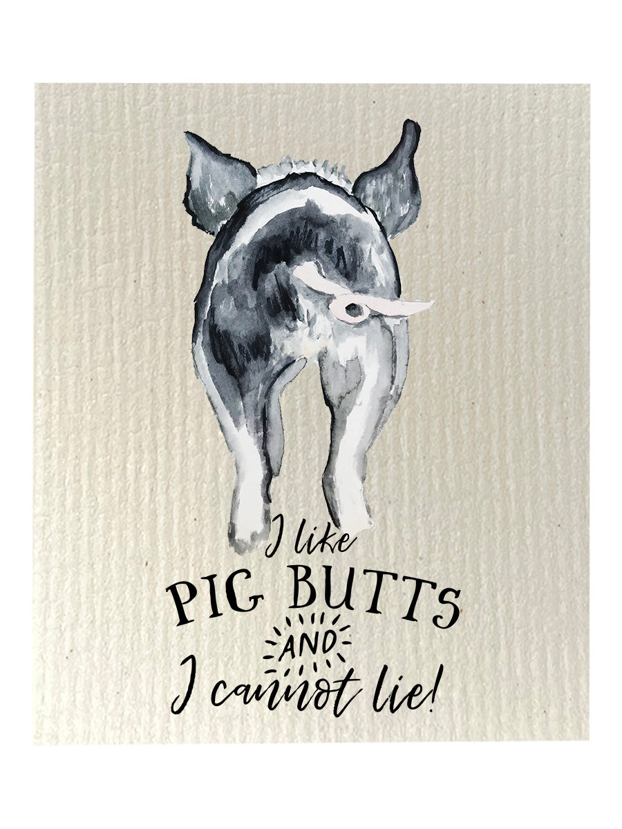 I Like Pig Butts Dishcloth Set