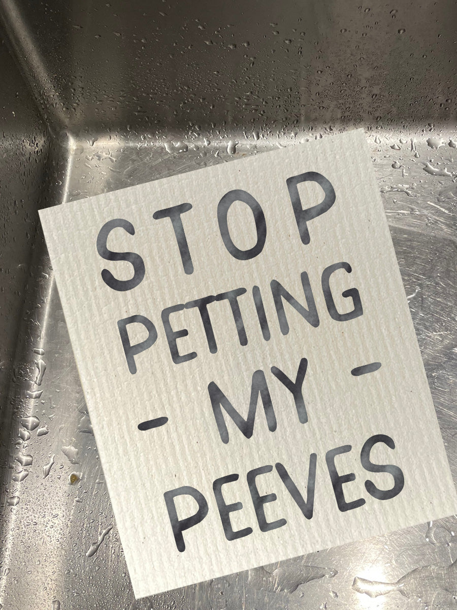 Stop Petting My Peeves Dishcloth Set