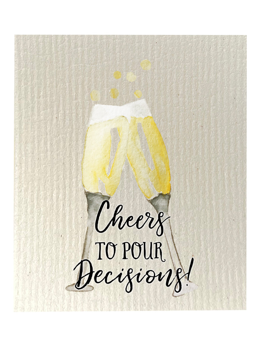 Cheers To Pour Decisions Dishcloth Set