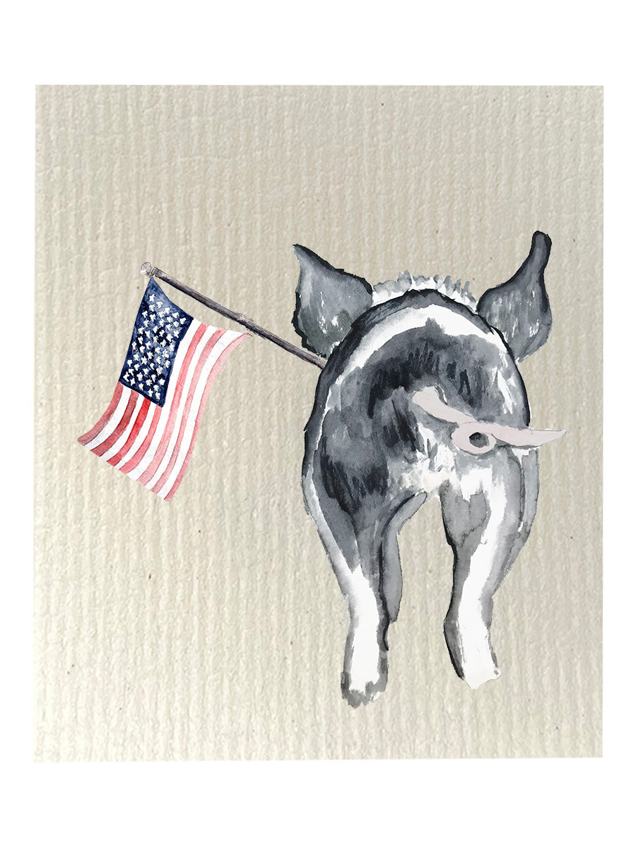 Patriotic Piglet Dishcloth Set