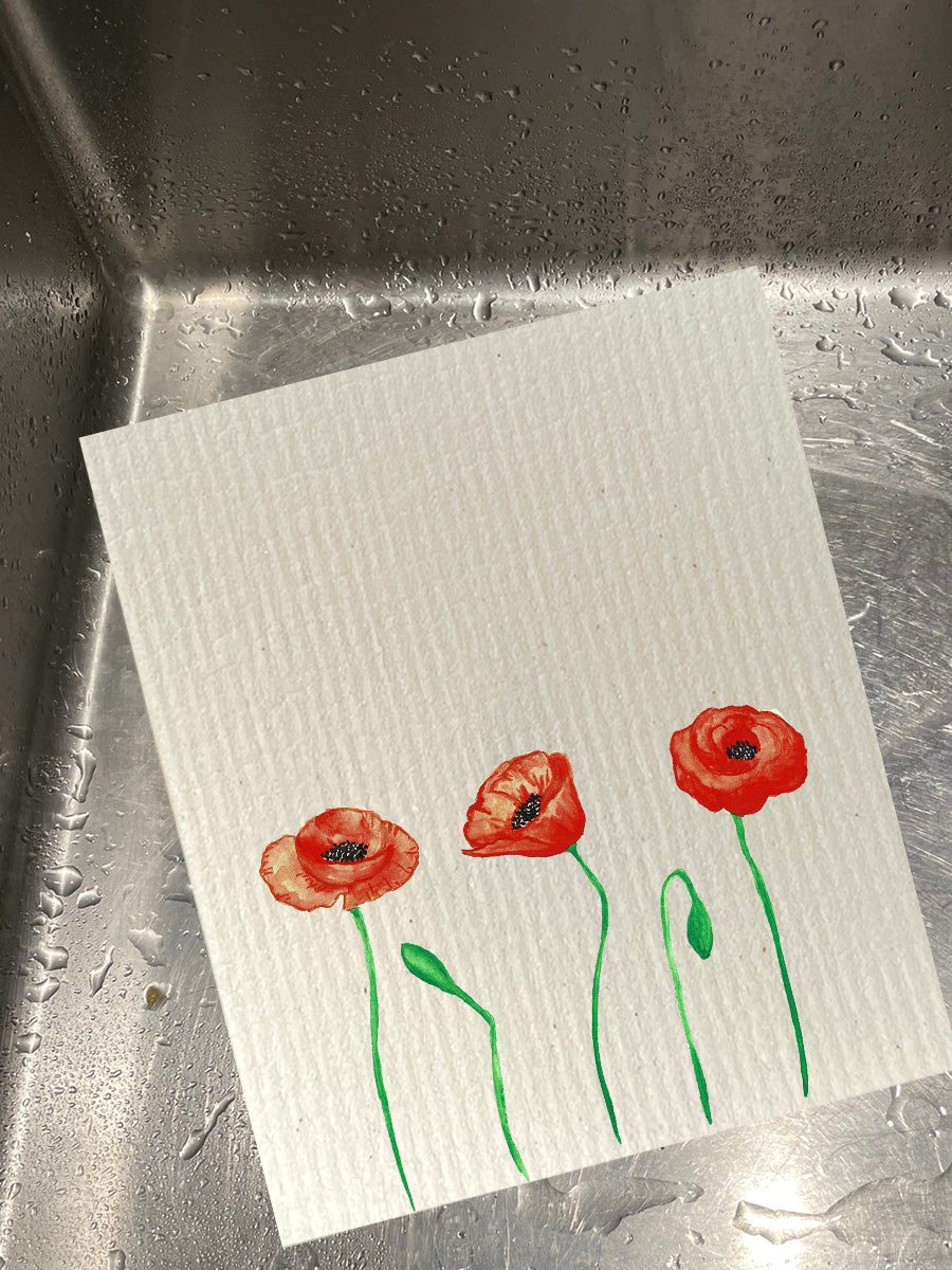 Poppies Dishcloth Set