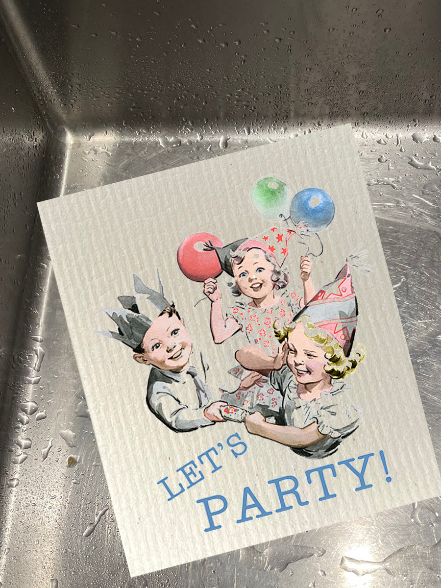 Let's Party Dishcloth Set