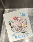 Let's Party Bio-degradable Cellulose Dishcloth Set of 2